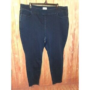 Lane Bryant Dark Denim High Rise Pull-on Taper Jeggings Sz 20
